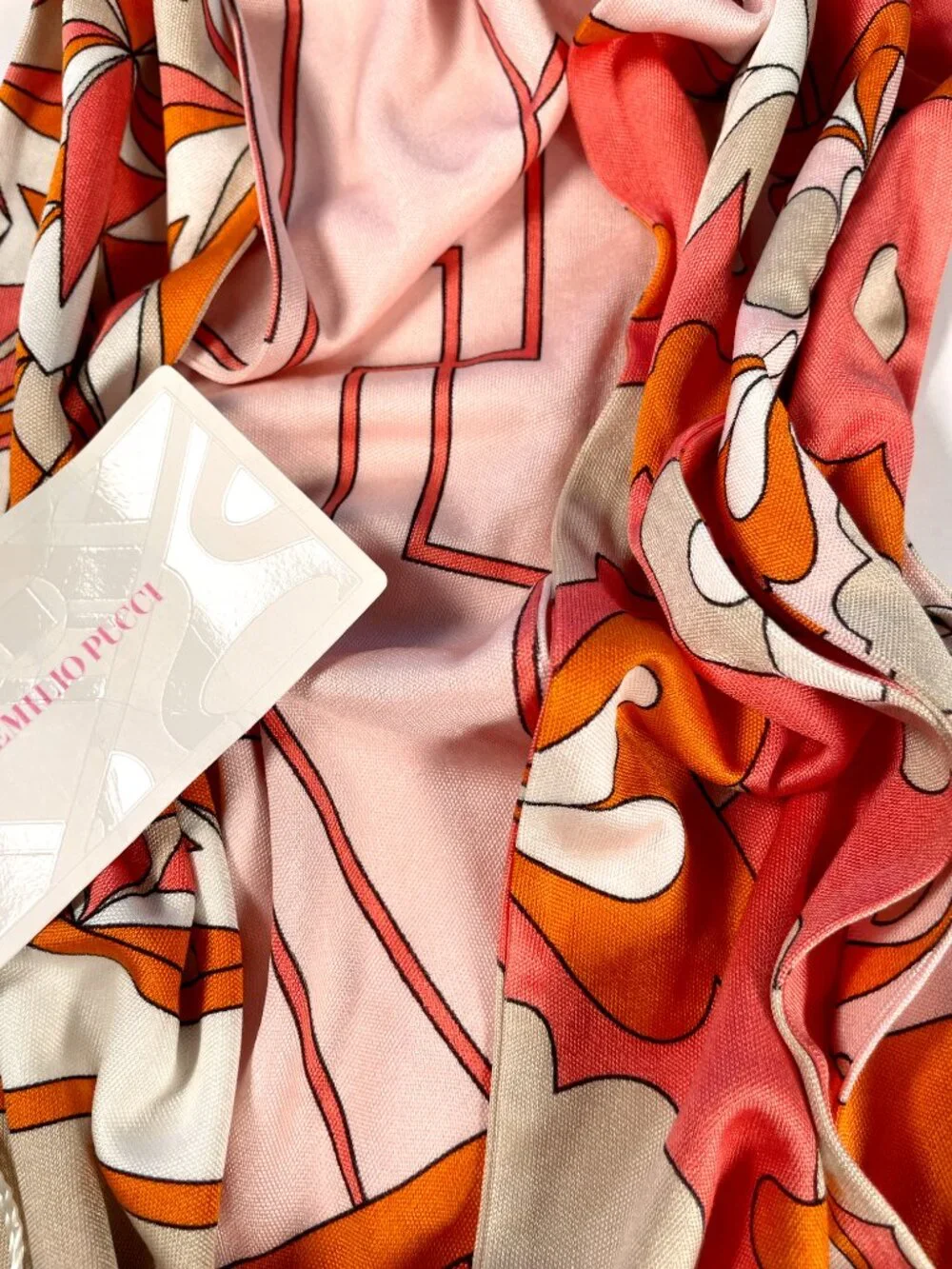 Emilio Pucci Skinny Silk Jersey Scarf NWT